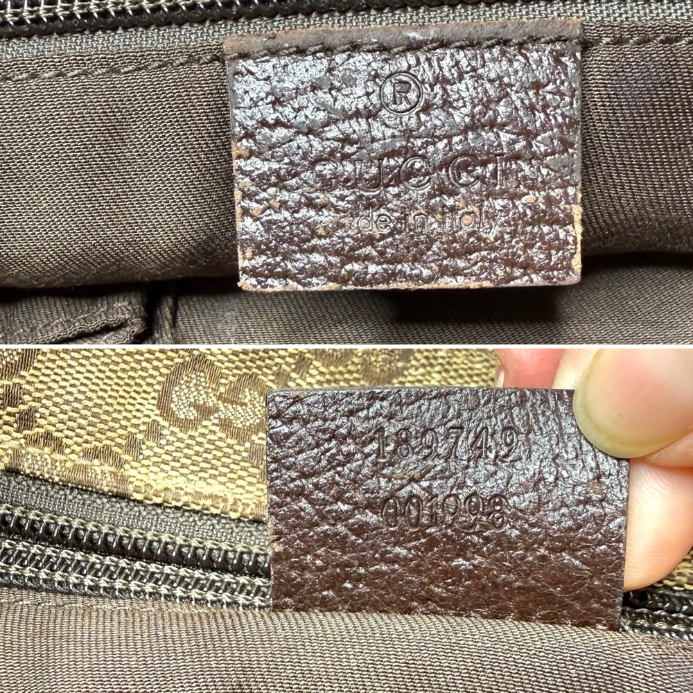 Gucci authentic brown monogram canvas crossbody bag ribbon strap small - Picture 13 of 16